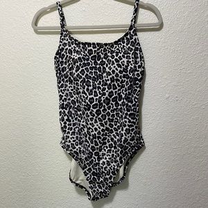 Aqua Green Women’s One Piece Animal Print Swimsuit. Very Good Condition. Size L.